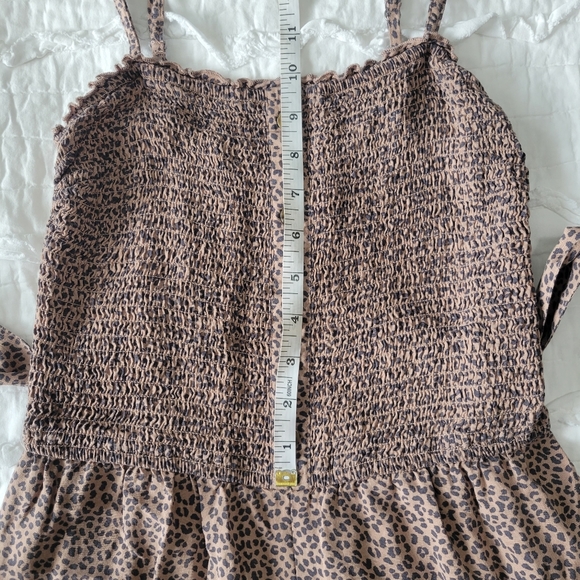 Abercrombie & Fitch Leopard Cinch Top Jumpsuit M EUC Ankle Wide Leg Lightweight - Picture 11 of 16